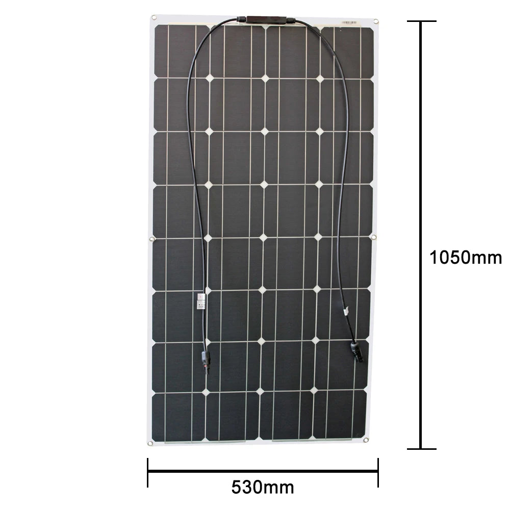 12 volt flexible solar panel kit 100-200-300 watt