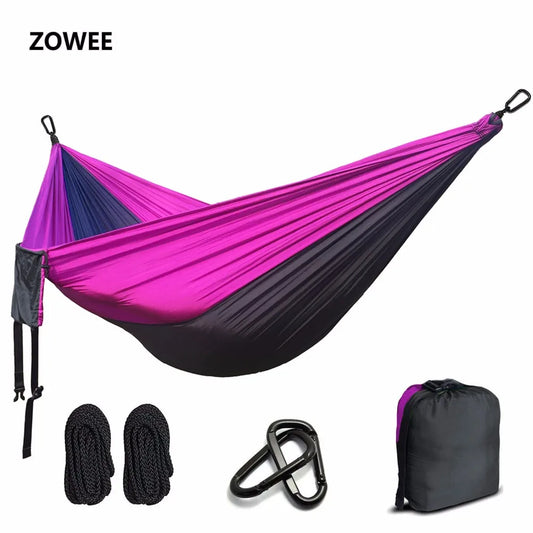 Portable Nylon Parachute Hammock Camping Survival Garden  Hunting Leisure Hamac Travel Double Person Hamak Free shipping