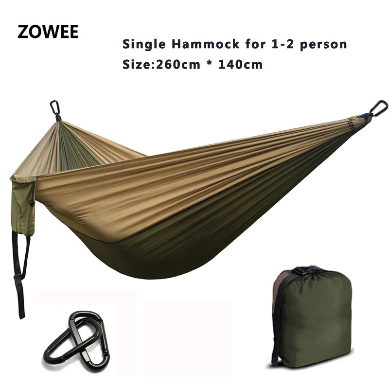 Portable Nylon Parachute Hammock Camping Survival Garden  Hunting Leisure Hamac Travel Double Person Hamak Free shipping