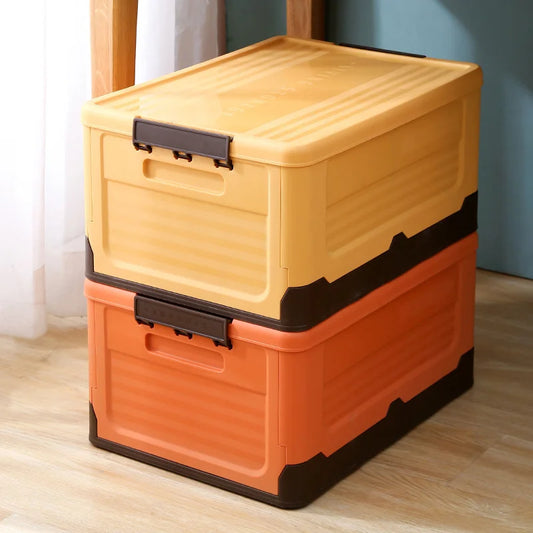 Plus Size Foldable Storage Box Plastic Clothes Books Toys Sundry Container Organizer Outdoor Travel Camping Folding Boxes Bins