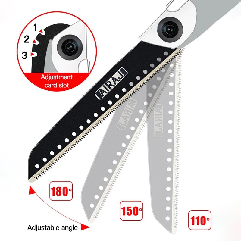 AIRAJ Folding Saw Heavy Duty Extra Long Blade Hand Saw for Wood Camping Dry Wood Pruning Saw With Hard Teeth,Quality SK-5 Steel
