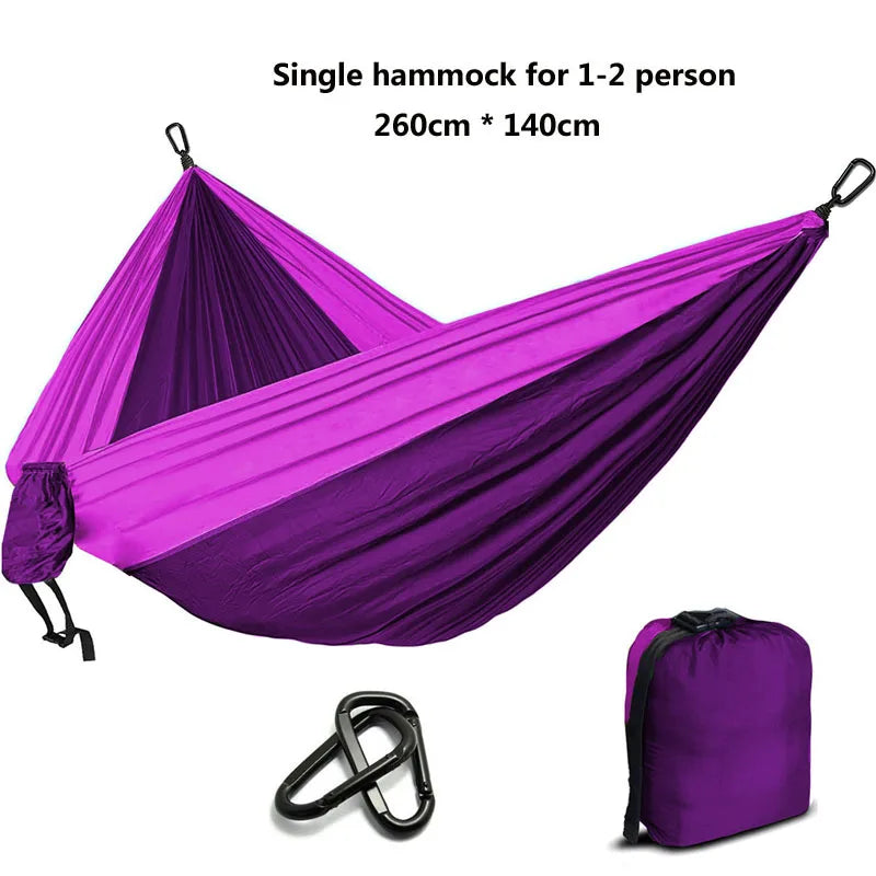 Portable Nylon Parachute Hammock Camping Survival Garden  Hunting Leisure Hamac Travel Double Person Hamak Free shipping