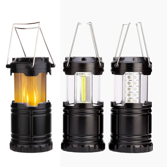 Mini 3*COB Tent Lamp LED Portable Lantern TelescopicTorch Camping Lamp Waterproof Emergency Light Powered By 3*AAA Working Light