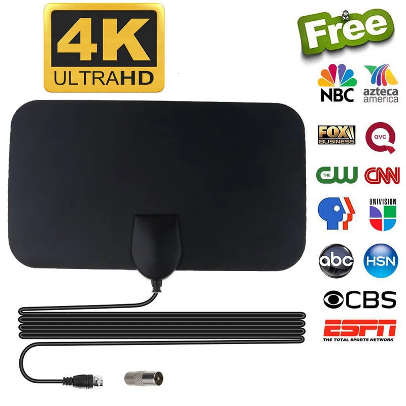 4K TV Antenna For Global Digital TV 1080P DVB-T2 4000 Mile HD Booster For RV outdoor Car antenna Indoor Smart TV Signal Receiver